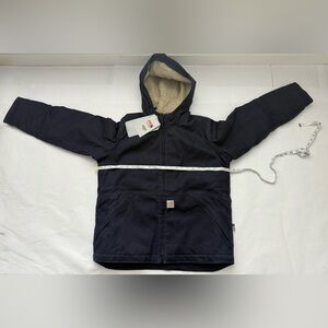 Carhartt Navy and Cream Sherpa Insulated Jacket